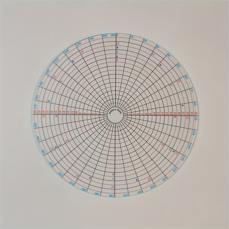 TEMU 1pc Multi-functional Full-circle Divider - Precision Measuring Tool With 60° & Numbered Scale For Pottery, Sculpture, Artistic - Durable Plastic