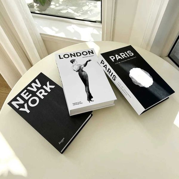 Modern Simulation Books Decorations for Home Luxury Coffee Table Ornaments Living Room Study Soft Fake Book Decorations GiftsXJ240828