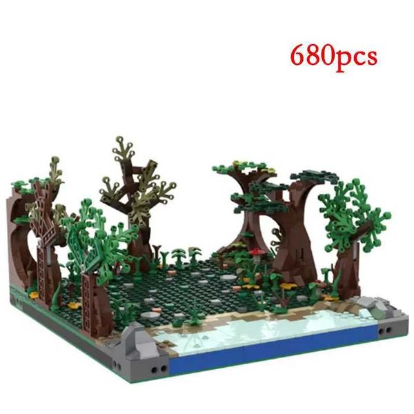 Blocks Spot Small Particle MOC Medieval Forest Model Set Puzzle DIY Creative Toy Ornament 680pcs Gift Y250112S8XL