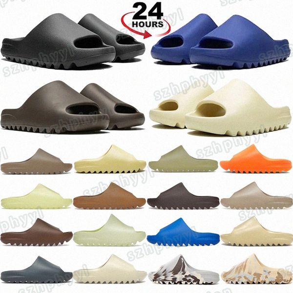 Designer slides Onyx Slide Slate Resin slippers Men Grey Dark Marine Bone Granite Salt Azure womens Flax Pure Glow Green slipper Women zXFk#