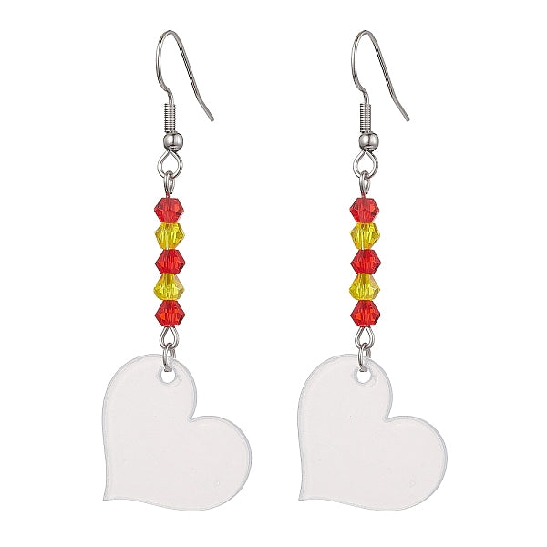 Boucles d'oreilles pendantes en acrylique vierge