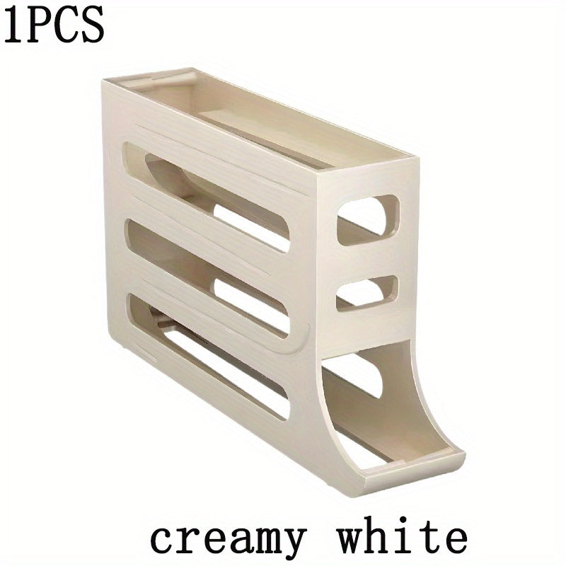 TEMU Refrigerator 4-tier Egg Dispenser, Automatic Rack, 30-egg Storage Shelf, Refrigerator Dispenser, Kitchen Egg Storage Rack, Refrigerator 4-tier