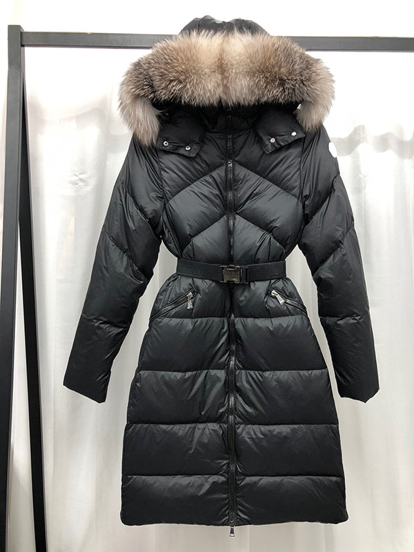 Women&#039;s Down & Parkas Jacket Long Winter Coat Women Big Racoon Fur Collar Female Woman Parka Manteau Femme Hiver