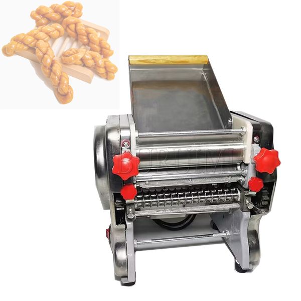 LEWIAO Commercial Kneading Noodle Machine Electric Dough Roller Press Desktop Pasta Chin Cutter