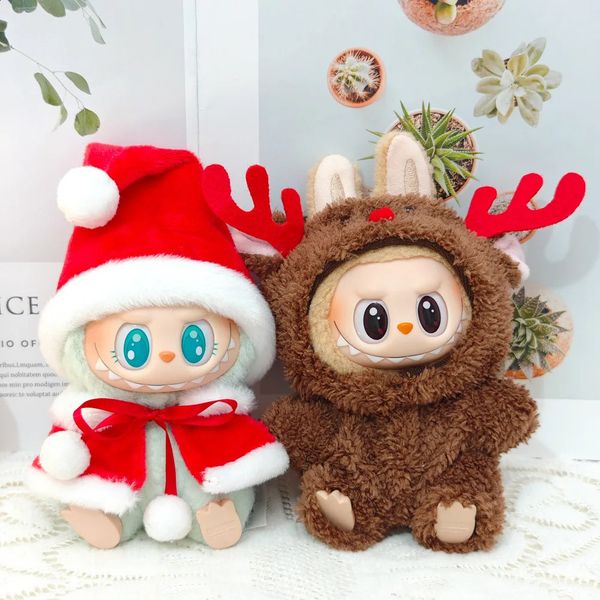 Christmas Clothes 17cm Labubu Doll Clothes Hoodies Doll Clothes Color Match Hoodies Dolls Accessories Labubu Ropa 241210