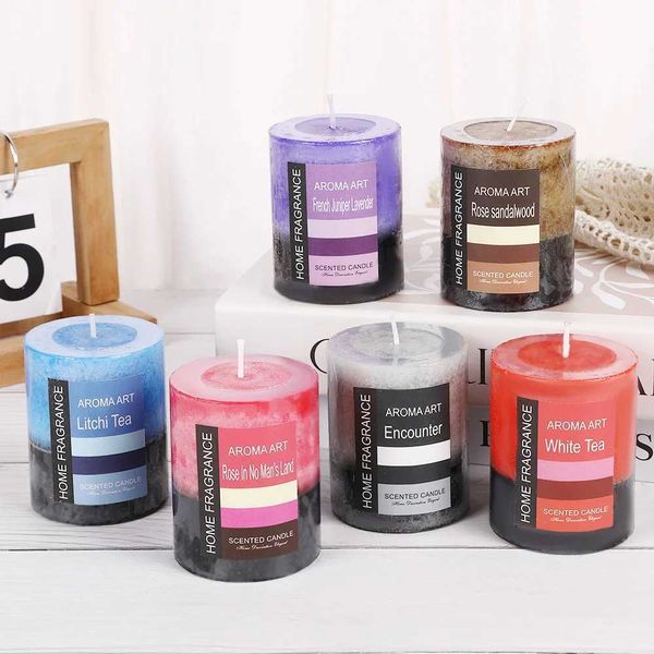 Aroma Candles Handmade Vintage Candles Family Romantic Cylindrical Candles Wedding Church Aromatherapy Z241228