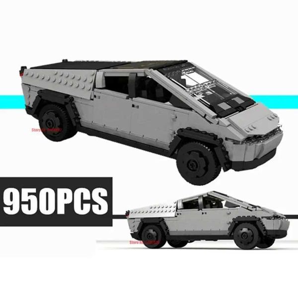 Blocks New 950PCS Future Supercar Tesla High Cybertrucks Launch V3 Expert Concept Model Building Blocks Toys Childrens Gifts Boys Y241016N1M