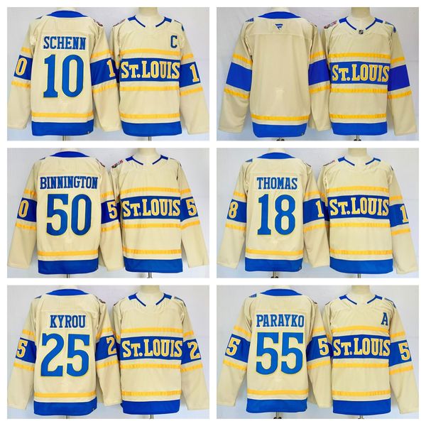 Hockey Jerse women men youth S-3XL 2025 SCHENN BINNINGTON THOMAS KYROU PARAYKO Blues