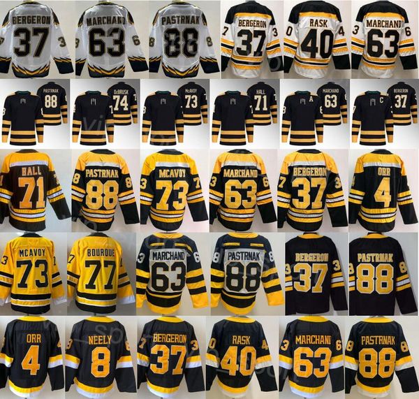 Hockey Winter Classic Charlie McAvoy Jerseys Reverse Retro Tuukka Rask Jake DeBrusk Taylor Hall Bobby Orr Cam Neely Patrice Bergeron Brad Ma