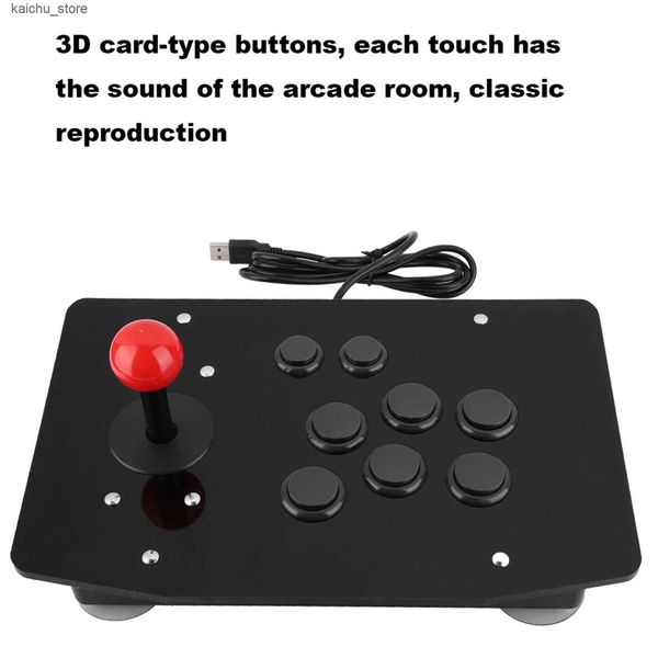 Game Controllers Joysticks Retro arcade console combat 8 button game controller black USB joystick J241211