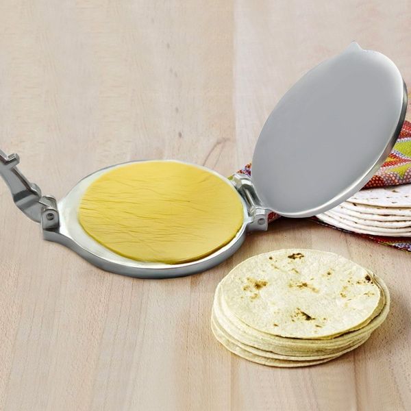 Baking Pastry Tools DIY Tortilla Press Maker Aluminium Alloy Manual Corn Tortillas Dough Pressing Kitchen Bakeware Cooking Accessories 23071