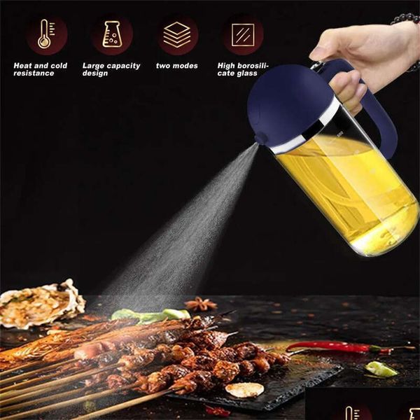 Utensils Sprayer Oil Cooking New Bottle With Handle Connts Dispenser Soy Sauce Dispensing Container Kitchen Tool Kitchenware Fmt2117 Ware wa