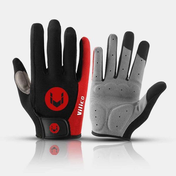 Cycling Anti-slip Full Finger Gloves MTB Bike Gloves Pad Men Breathab Anti-shock Sports Gloves MTB Bike Bicyc Warm Glove ManXJ241118