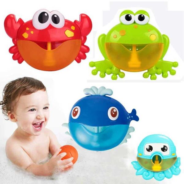 Hot selling Frog Crab Bubble Machine Music Bath Electric Bubbles Bathtub Soap Automatic baby Bathroom Toy for Children brinquedo C241121