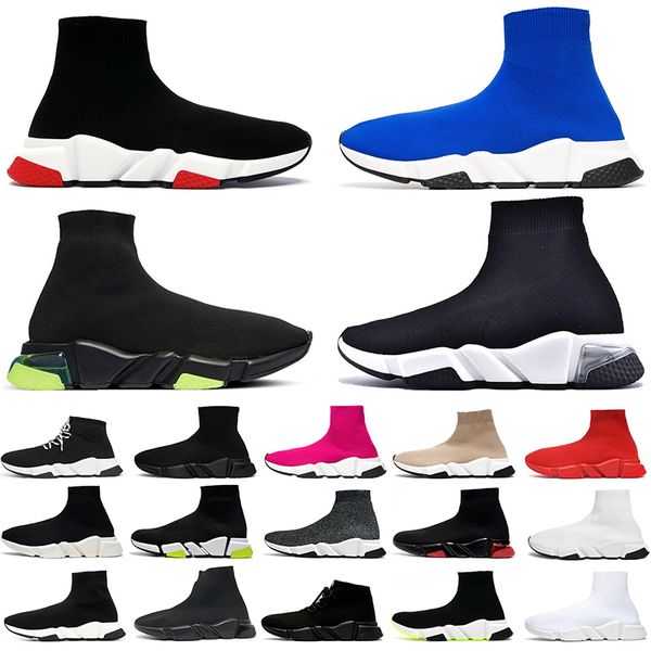 Designer Speed Ultralight Shoes for Men Casual Socks Sneakers Paris Graffiti Breathable Soft Sports Man Flats Fitness Walking Jogging Shoes