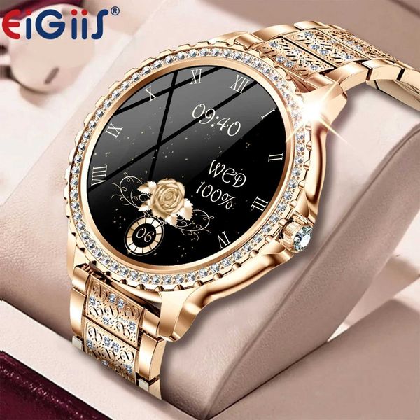 High Quality EIGIS New Smart Watch for Women I58 1.32-inch HD Screen Fashion Sports Watch BT Call Health Monitor IP67 Waterproof O241213