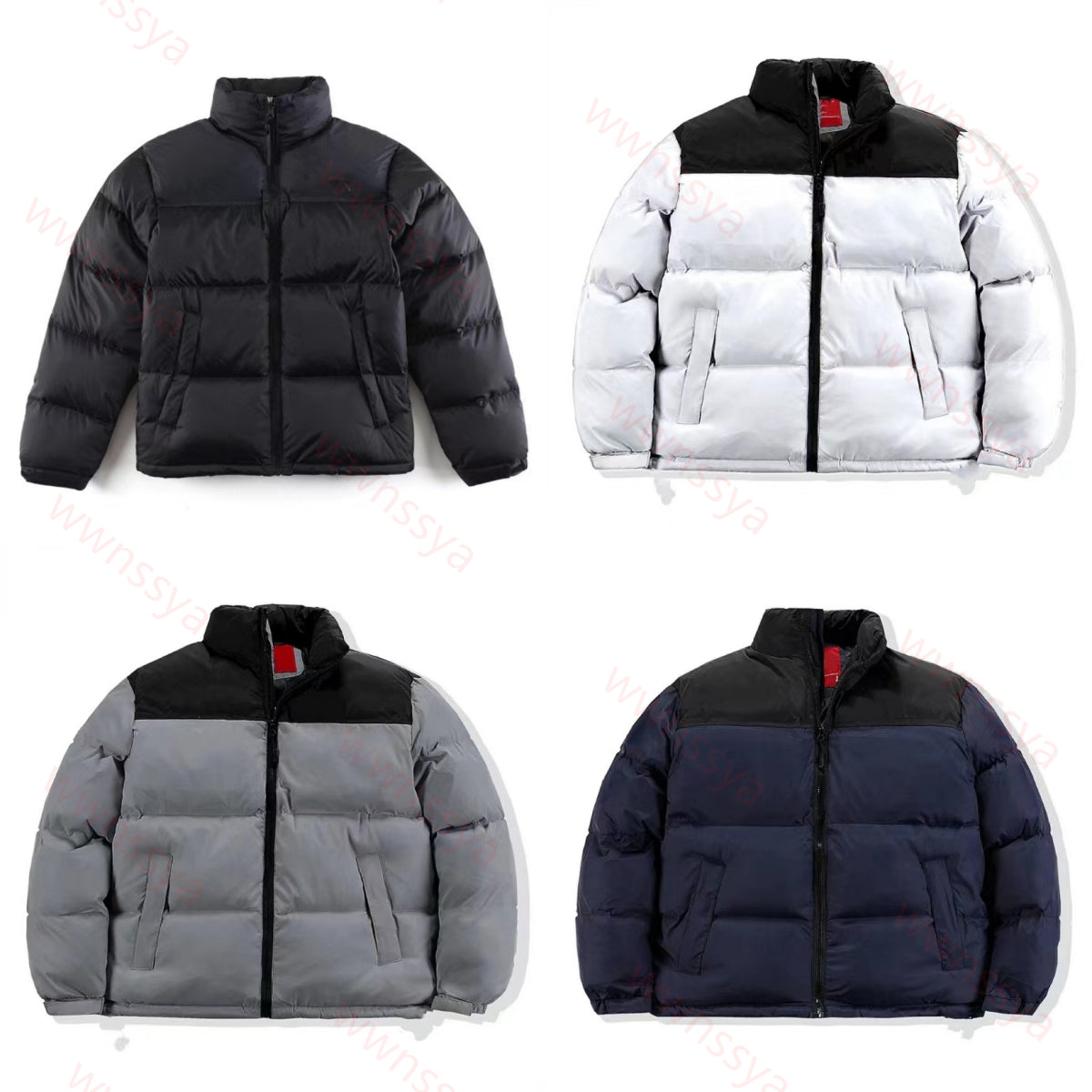 jacket designer mens puffer jacket womens designer coat spliced zipper stand up collar letter jacket windproof waterproof thick warm down jacket Siz