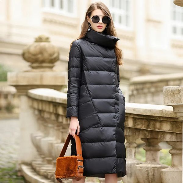 Women&#039;s Down Parkas 2023 Korean Fashion Warm Duck Double Sided Wear Outerwear Winter Jacket Women Coats Light 231118