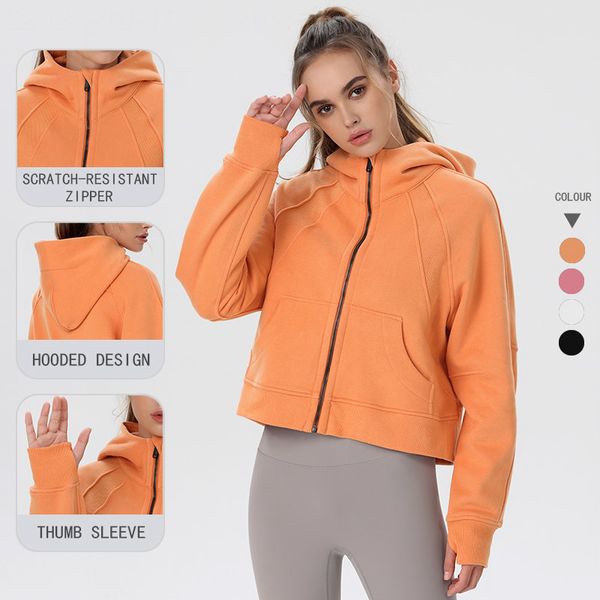 Scuba Full Zip Jackets for Women Hooded Sweatshirts Women&#039;s Coats Gym Workout Clothing Sports and Leisure Fitness Clothes