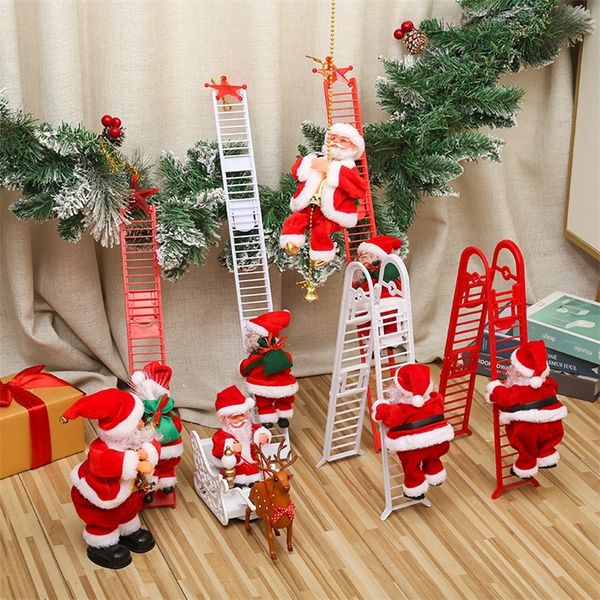 Christmas Decorations Christmas decoration electric Santa Claus climbing beads ladder Santa Claus children&#039;s gifts mall decoration 2209