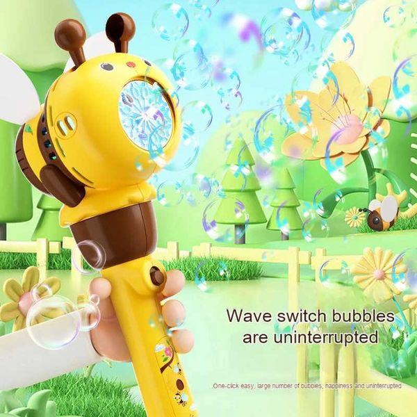 New Childrens Hand held Automatic Bubble Machine Party Game 12 hole Fully Automatic Luminous Summer Outdoor Toy Birthday GiftW240902