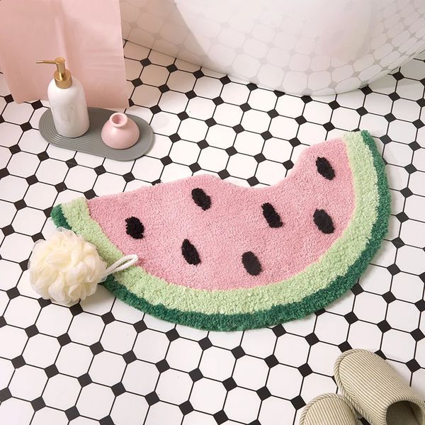 Watermelon Bathroom Rug Fruit Carpet Living Room Tapis Toilet Kitchen Floor Mat Door Pad Soft Anti Slip Dorm Home Decor 250120