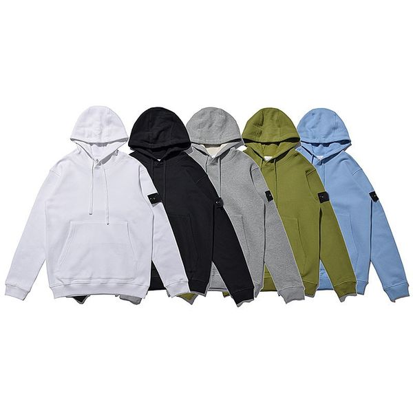 Men Women Stone Removable Armband Logo Outdoor Sweatshirt Jacket Pullover Fleece Hoodie