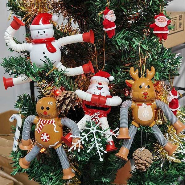 Baby Toy Children Christmas Suction Cup Toys Stress Relief Telescopic Giraffe Shape Changing Tubes Montessori Educational Learning Toys L240