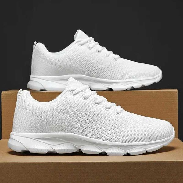 New Mens Shoes Breathable Casual Sneakers Summer White Running Shoes Lightweight Soft Sports Shoe for M Large Size 35-45 Z241220