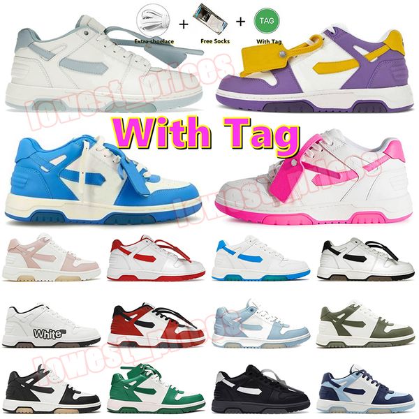 Luxury Out Of Office Sneakers OG Original OFF Shoes Designer Low Tops For Walking White Blue Purple Pink Black Red Mens Women Platform Train