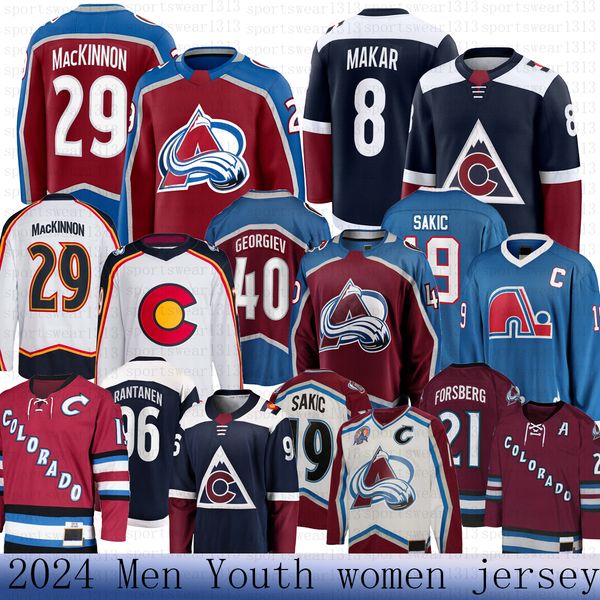 8 Cale Makar Reverse Retro colorado hockey jersey 29 Nathan MacKinnon Mikko Rantanen Gabriel Landeskog Miles Wood Sakic Devon Toews Mittelst