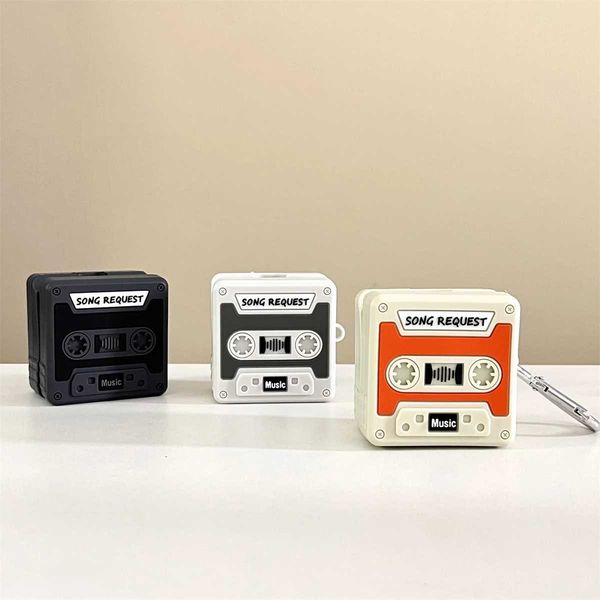 Earphone Accessories for Samsung Galaxy Buds 2 pro-Buds FE-Buds 2-Buds Pro-Buds LiveRetro tape recorder Design Silicone Ear buds Cover with