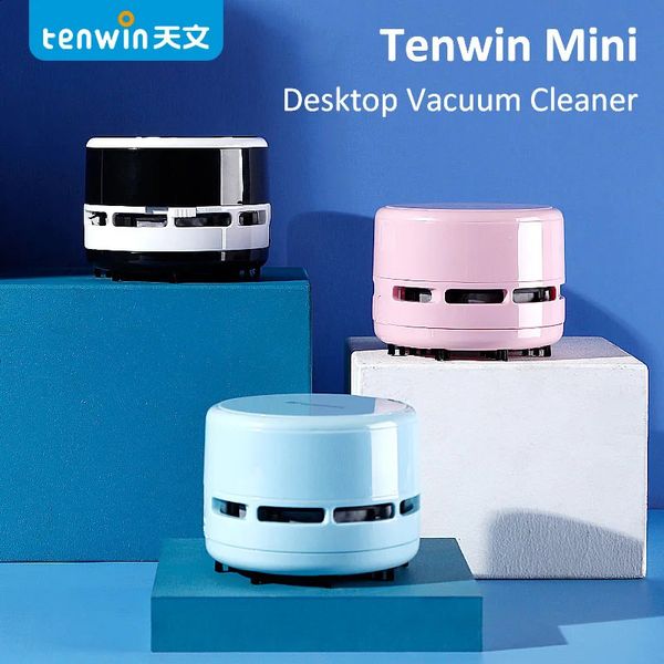 Tenwin Pink Blue Black Portable MIni Desktop Vacuum Cleaner Office For School classroom For School Office Home Tenwin Desk Dust 240826