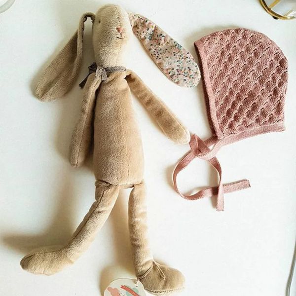 Handmade Rabbit Comfort Doll Soft Plush Animal Stuffed Plush Toy Baby Sleeping Dolls 240712