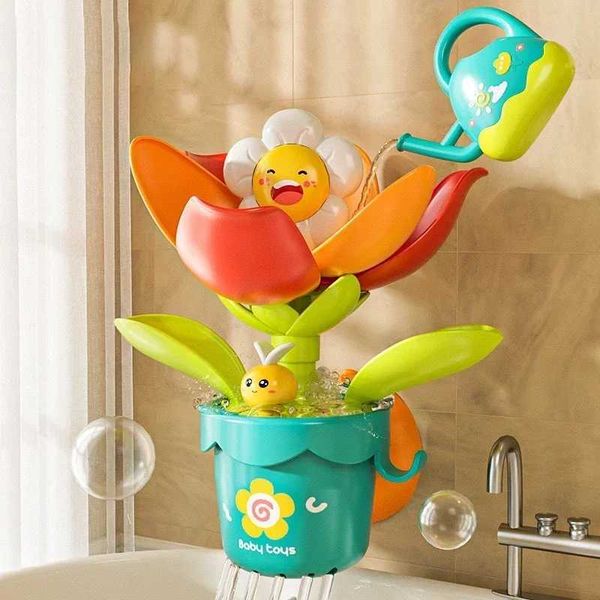 Baby Bath Toys Interesting water spray sunflower bathroom shower spray baby fun water games bathroom toys bathroom toys CL250113