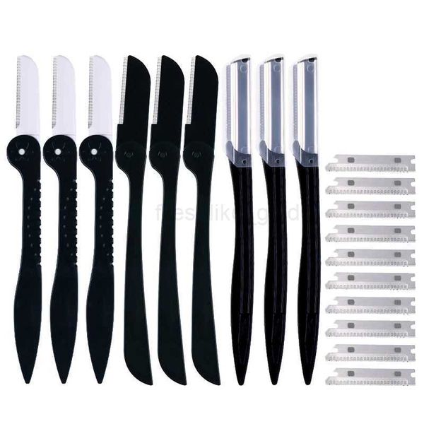 Karsyngirl 5-10pcs facial shaver eyebrow trimmer blade shaver blade eyebrow shape hair removal tool W240731