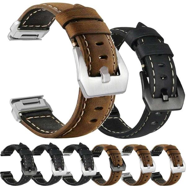 New Arrival Suitable for Gin Fenix 7 Pro Solar Wah Strap Fenix 7X Pro 6X 6 5X 5 Plus 3 HR D2 955 EPIX Gen2 26MM QuickFit Leather Bracelet Z2