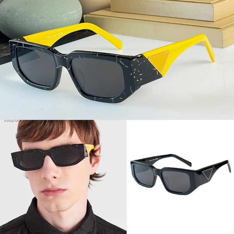 Fashion Eyewear Designer Symbole Sunglasses Stereo Triangle Sign opr09 Mens Womens Color-Blocking Mirror Leg Goggles Beach Glasses SPR09Z PR09 PR09Z