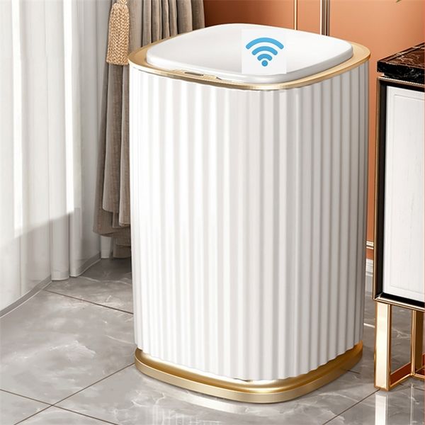 Waste Bins 1215L Trash Can Sensor Automatic Household Trash Bin Bathroom Storage Bucket Toilet Waterproof Narrow Trash Bin Kitchen Garbage 2