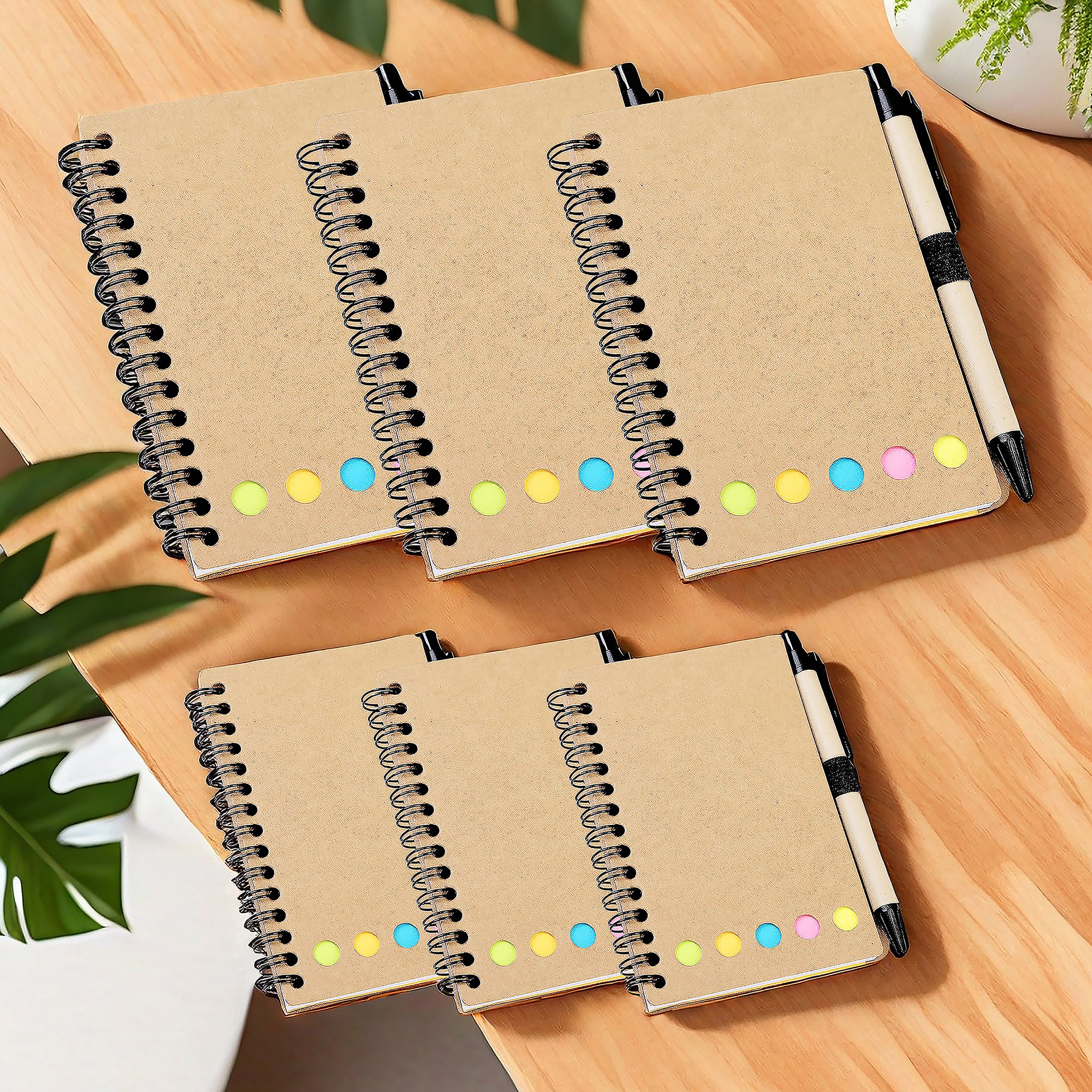 Coil Spiral Binding Notebook set With Pen and Tearable Sticky Note Paper Business N Times Post-it Notes for Forgetting Things, Suitable for School O
