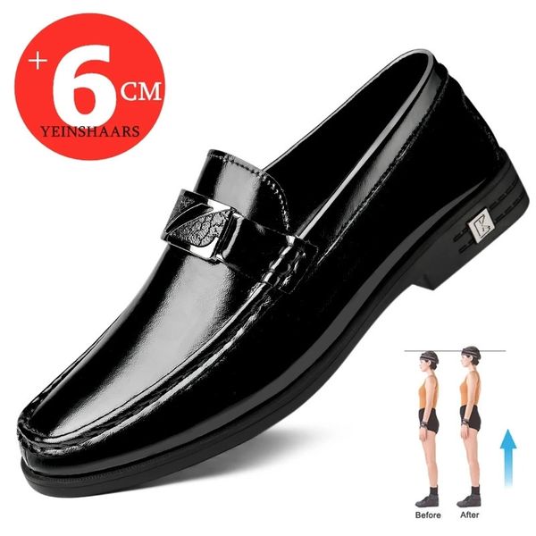 Formal dress mens flat shoes-5cm elevator shoes mens lifting sports shoes soft denim leather mens casual height increase shoes 240930