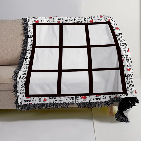 Sublimation love Blanket with tassel Easily Personalized Memorial Valentines Day gift baby anniversary Z250110