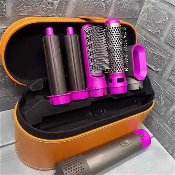 Hair Curlers Straighteners Blowing comb straight hair dryer curling rod multifunctional five in one hot air multi head automatic curler H240