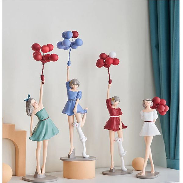 Modern Home Furniture Nordic Bubble Girl Balloon Decoration Living Room Bedroom Sculpture Decor Ornament Birthday Gift 250102