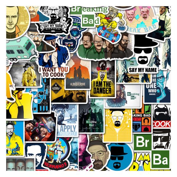 50 Breaking Bad Poison Master DIY Notebook Handbooks Albums Waterproof Stickers