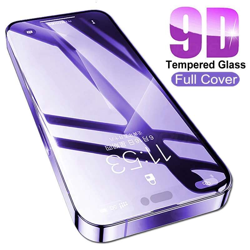 9D Full Cover Tempered Glass For Apple 14 13 12 11 Pro mini Screen Protector iPhone X XR XS Max 7 8 Plus SE Glas Film