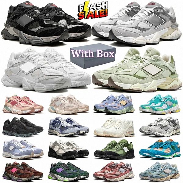With Box 9060 Running shoes Designer sneaker Grey Blue mens womens m0At#