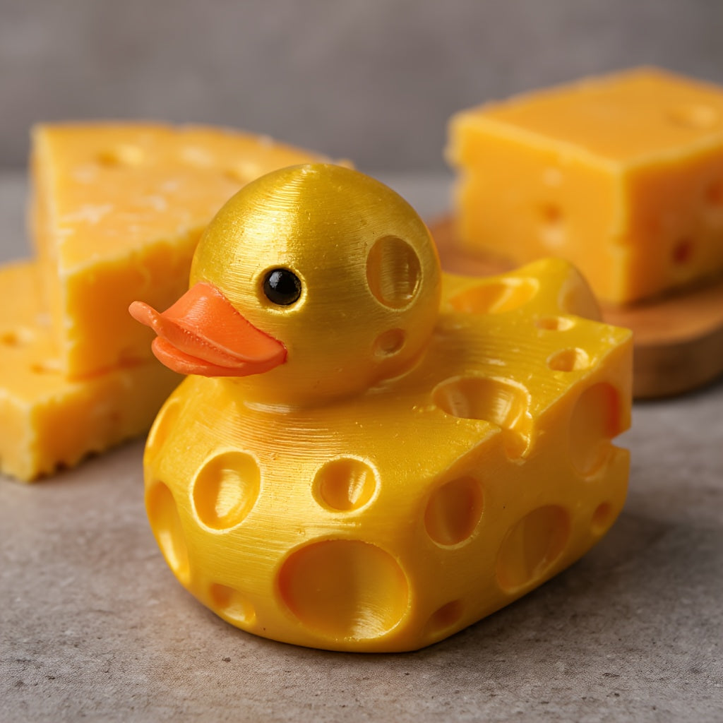 TEMU Duck Figurine, Made With Cheese As , Creatively Designed To Create A Atmosphere, Suitable For Desktop Bookshelves, Office Desks, Living Rooms,