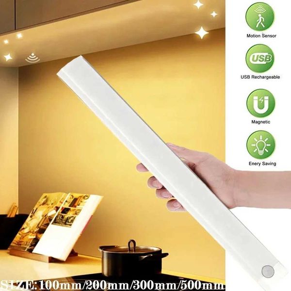 LED Strips LED Night Light Motion Sensor Cabinet Light Night Lamp Under LED Magnetic Closet Light for Kitchen Cabinet Led S25212