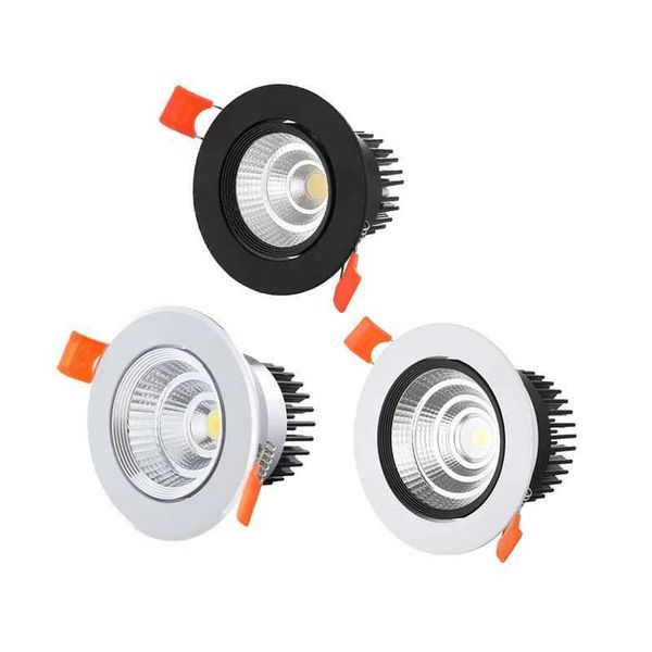Dimmable Recessed Led Downlight COB Spot Light 5w 7w 9w 12w 15w 18w AC85-265V Lamp Bulbs Ceiling Indoor Home Hotel Decoration Y240822